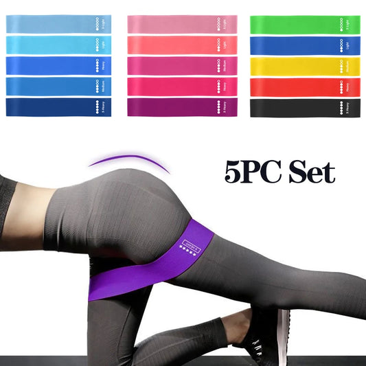 5Pcs/Set Yoga Resistance Rubber Bands